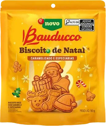 Biscoito de Natal com Caramelo e Especiarias 90 g, embalagem