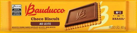 Choco Biscuit ao Leite 80 g, embalagem
