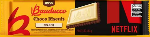 Choco Biscuit Branco 80 g, embalagem