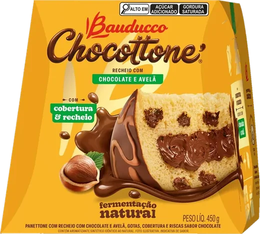Chocottone Maxi Avelã 450 g, embalagem