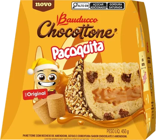 Chocottone Paçoquita 450 g, embalagem