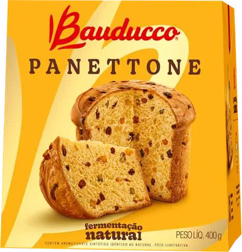 Panettone Bauducco 400 g, embalagem