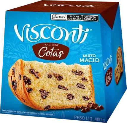 Panettone Gotas Visconti 400 g, embalagem