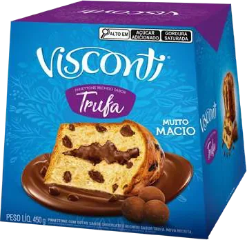 Panettone Trufa Visconti 450 g, embalagem