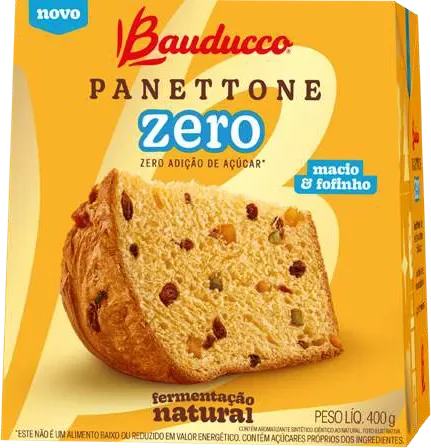 Panettone Zero Bauducco 400 g, embalagem
