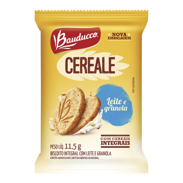 Biscoito Cereale Leite Bauducco, embalagem de 11,5 g