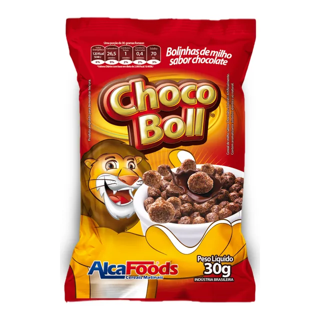 Cereal Matinal Choco Boll Alca Foods, embalagem de 30 g