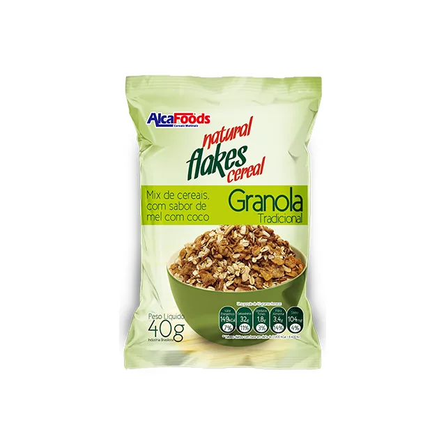 Granola Tradicional Alca Foods, embalagem de 40 g