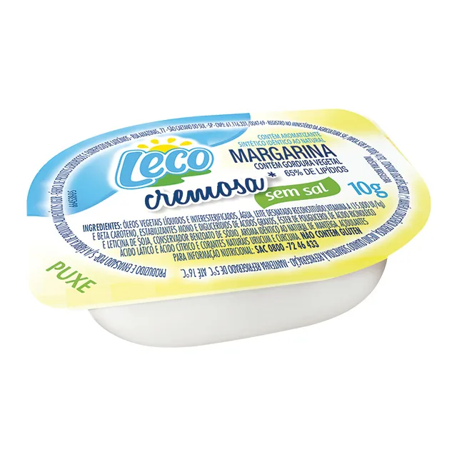 Margarina Sem Sal Leco, embalagem de 10 g