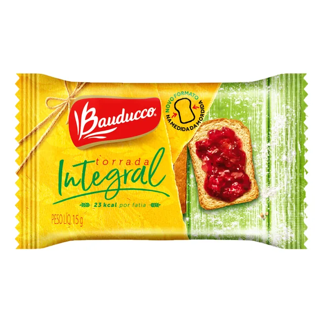 Torrada Integral Bauducco, embalagem de 15 g